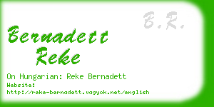 bernadett reke business card